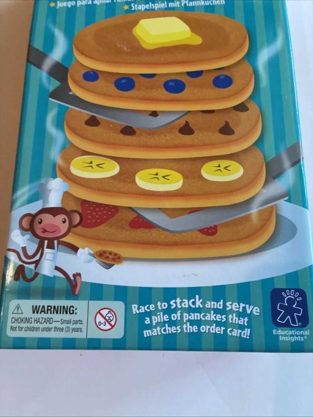 Educational Insights Pancake Pile Up Game Box Only Griddle Board Replacement